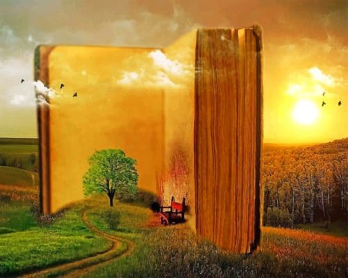 Big Book In Forest paint by numbers