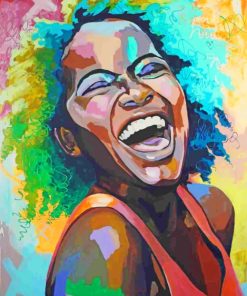 Black Women Laughing paint by numbers