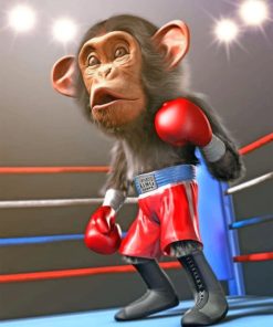 Boxer Monkey paint by numbers