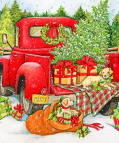 Christmas Truck paint by numbers