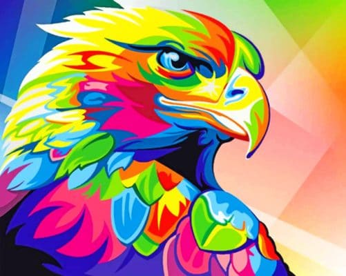 Colorful Eagle paint by numbers