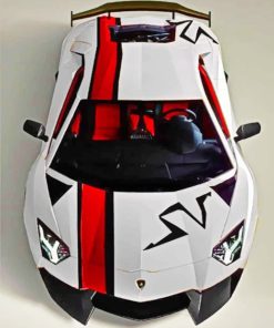 White Lamborghini paint By Numbers