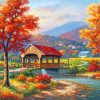 Fall Scenery paint by numbers