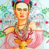 Floral Rida Kahlo paint by Numbers