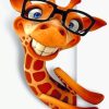 Funny Giraffe paint by numbers