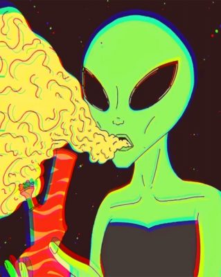 Green Alien paint By Numbers