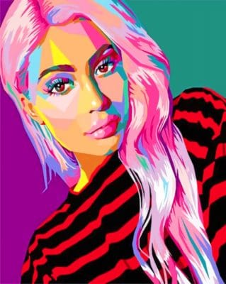 Kylie Jenner Pop Art paint by numbers