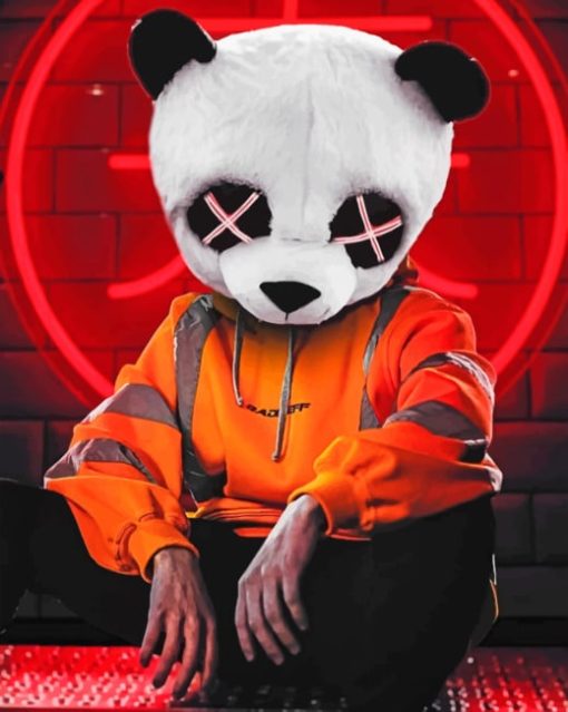 Panda Mask paint By Numbers