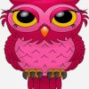 Pink Owl paint by numbers