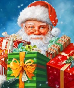 Santa Claus With Gifts paint by numbers