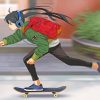 Skater Girl Anime paint by numbers