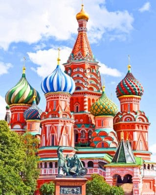 St Basils Cathedral paint by Numbers