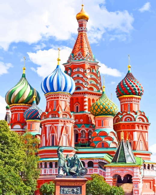 St Basils Cathedral paint by Numbers