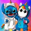 Stitch And Unicorn paint By Numbers