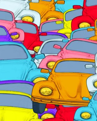 Volkswagen Beetles paint by Numbers