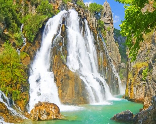 Waterfall paint By Numbers