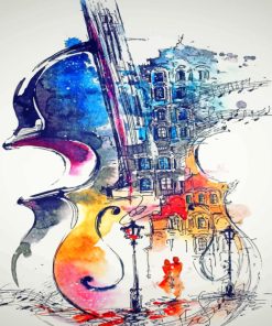 Abstract Violin paint By Numbers