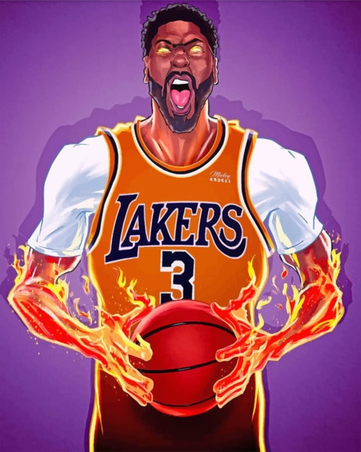 Anthony Davis Lakers Art paint by numbers