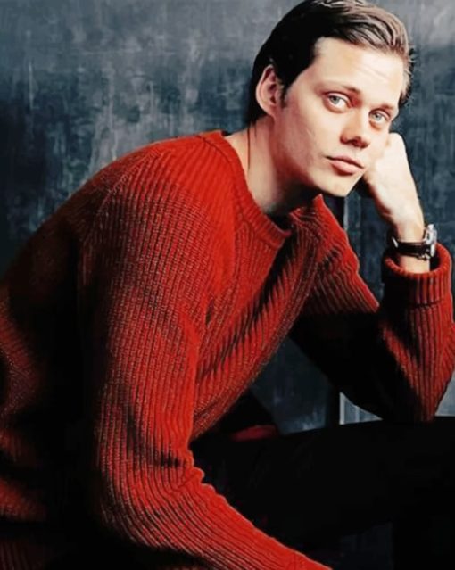 Bill Skarsgard Shooting paint by numbers