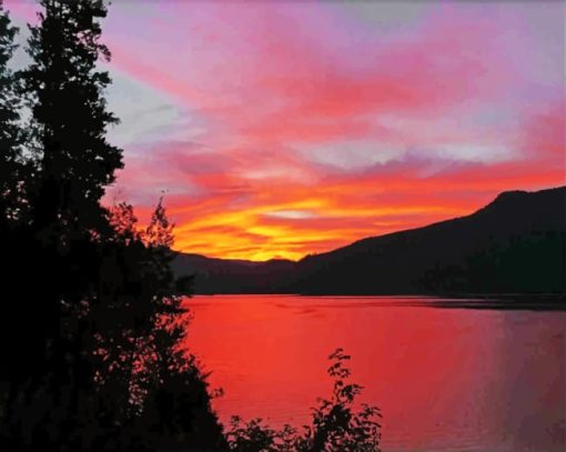 Canada landscape paint by Numbers