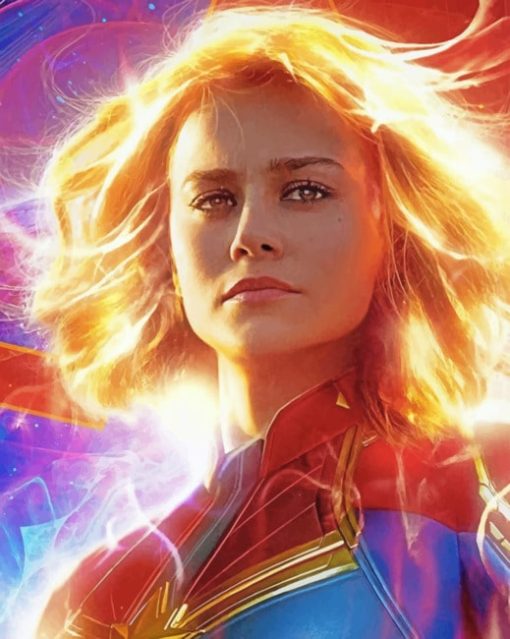 Captain Marvel paint By numbers