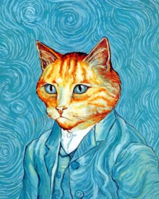 Cat In Van Gogh paint By Numbers