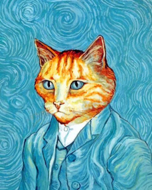 Cat In Van Gogh paint By Numbers