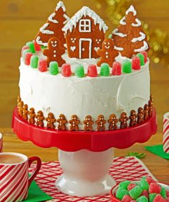 Christmas Cake paint By Number