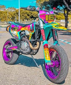 Colorful Bike paint By Numbers