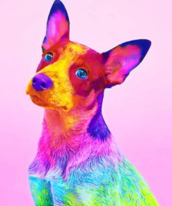 Colorful Dog paint By Numbers