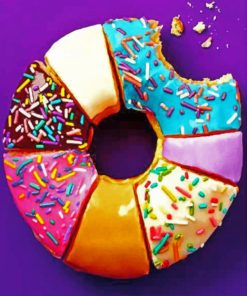 Colorful Donut paint by Numbers