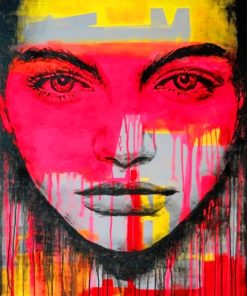 Girl Pop Art paint by Numbers