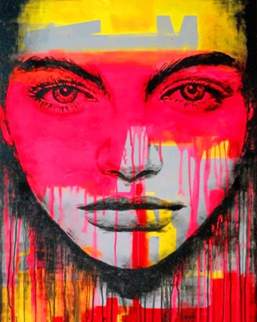 Girl Pop Art paint by Numbers