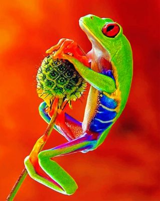 Green frog paint By Numbers