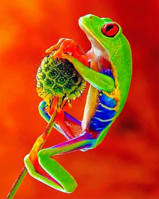 Green frog paint By Numbers
