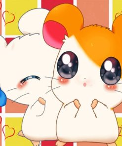 Hamtaro And Bijou paint By Numbers