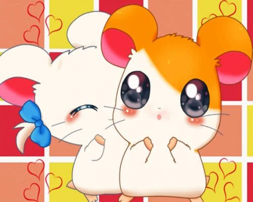 Hamtaro And Bijou paint By Numbers