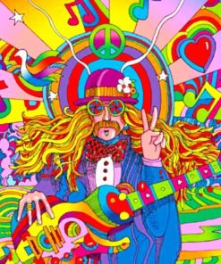 Hippie Psychedelic Art paint By Numbers