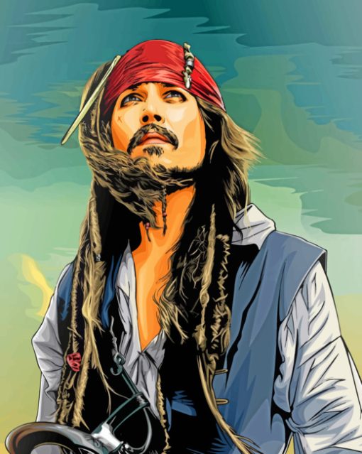 Jack Sparrow paint By Numbers