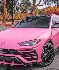 Pink Lamborghini paint By Numbers