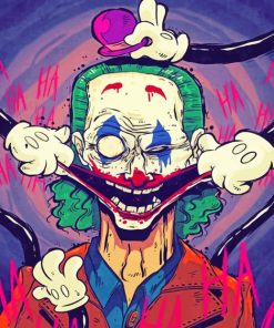 Joker Cartoon paint By Numbers