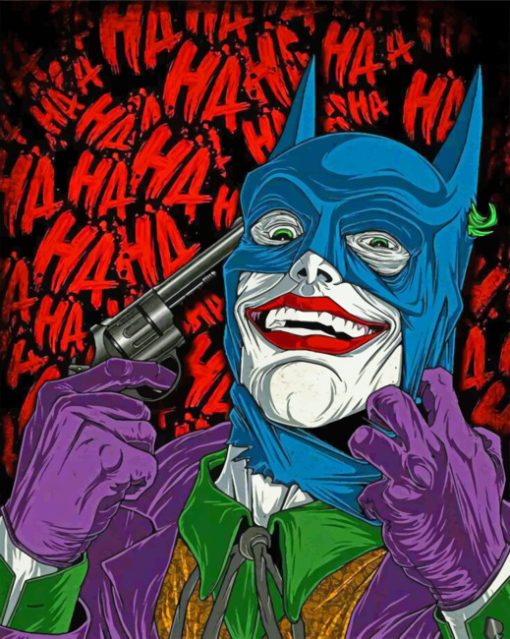 Jokr In Batman Mask paint By Numbers