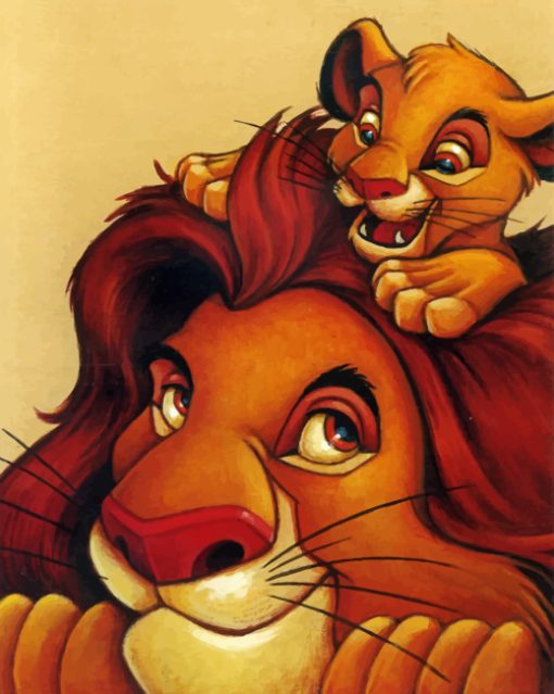 King And Simba paint By Numbers