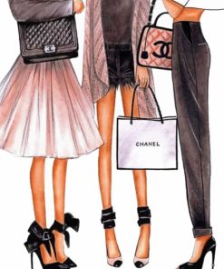 Ladies With Chanel Products paint By Numbers