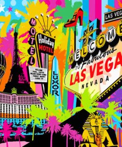 Las Vegas Pop Art paint By Numbers