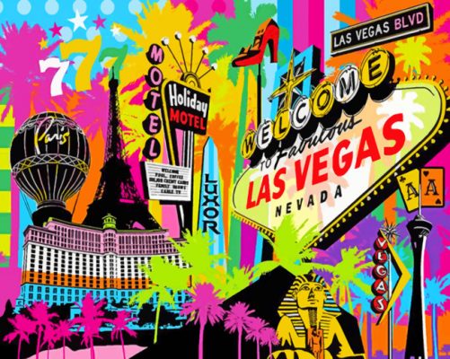Las Vegas Pop Art paint By Numbers