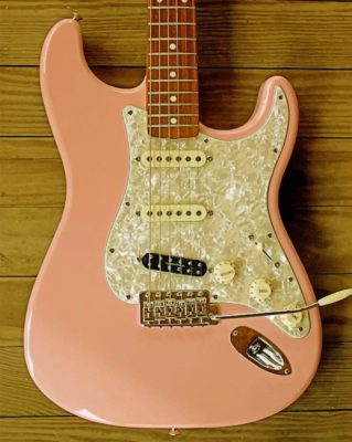 Light Pink Electric Guitar paint By Numbers