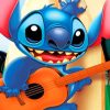 Stitch Playing Guitar paint By Numbers