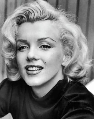 Black And White Marilyn Monroe paint By Numbers
