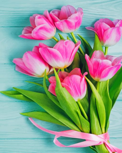 Pink Tulip paint Paint By Numbers